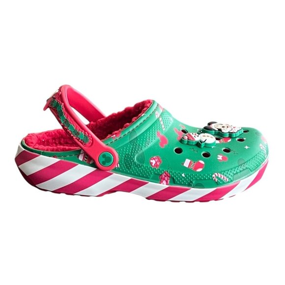 Crocs Mickey & Minnie Mouse Christmas Holiday Fleece Lined Clogs 210813-90H - Picture 1 of 13